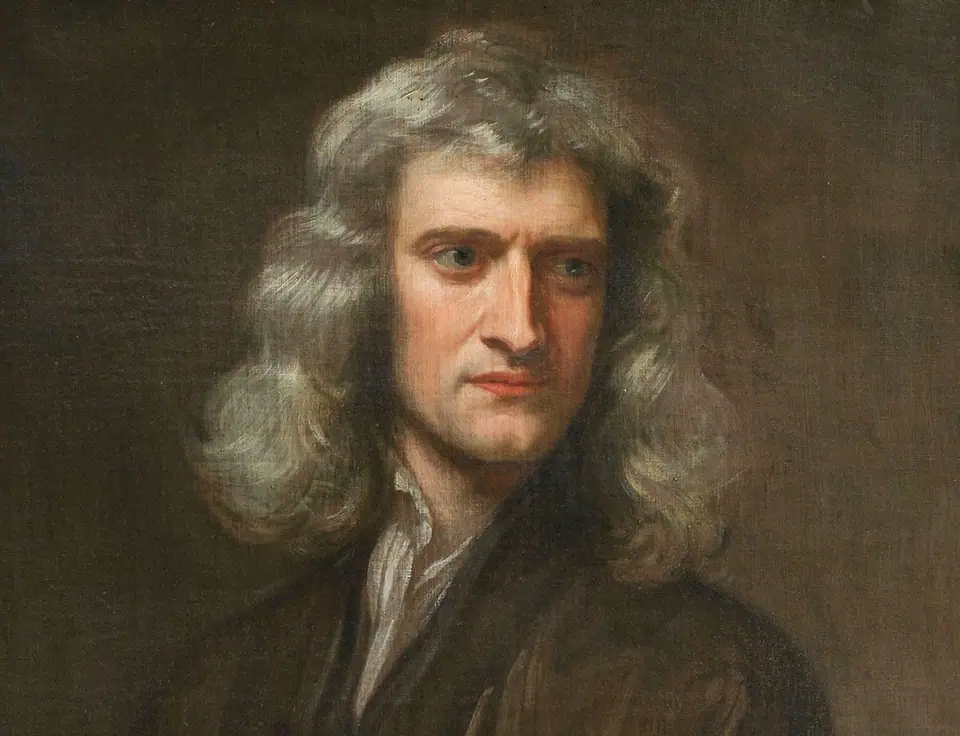 Retrato de Isaac Newton a los 46 años pintado por Godfrey Kneller en 1689